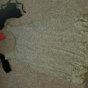 Olive green long flowy tank top